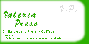 valeria press business card